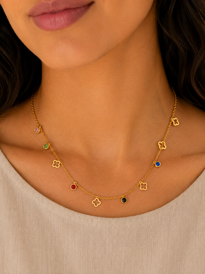 Collier Multicolore Trèfle