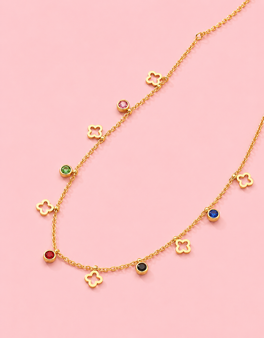 Collier Multicolore Trèfle